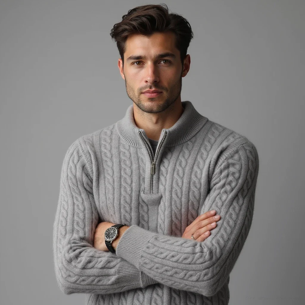Aspen Cashmere Half-Zip Pullover - Image 3