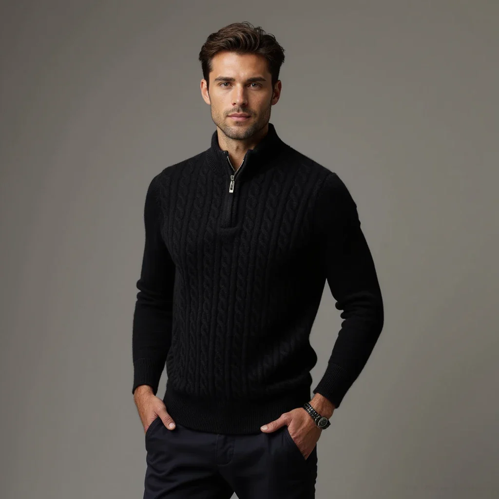 Aspen Cashmere Half-Zip Pullover - Image 5