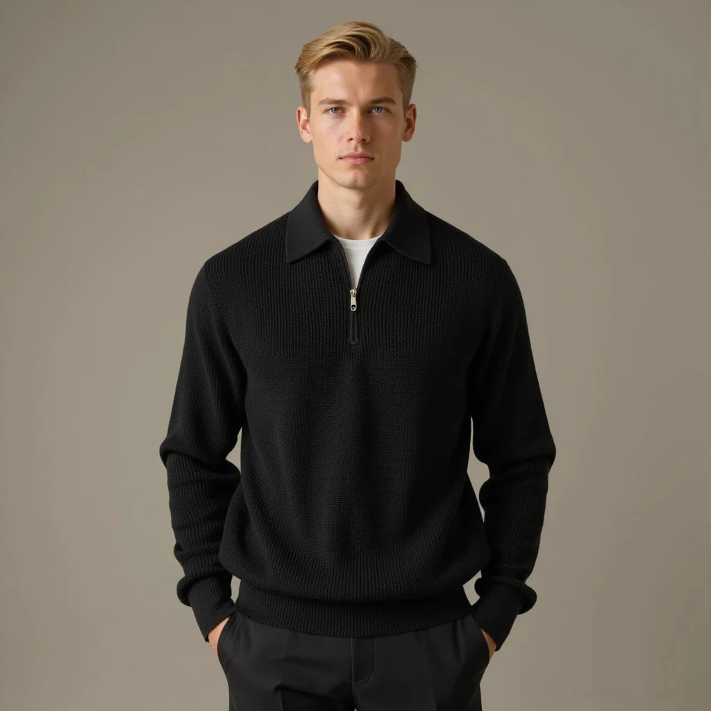 Aspen Knitted Zip-Up Sweater - Image 3