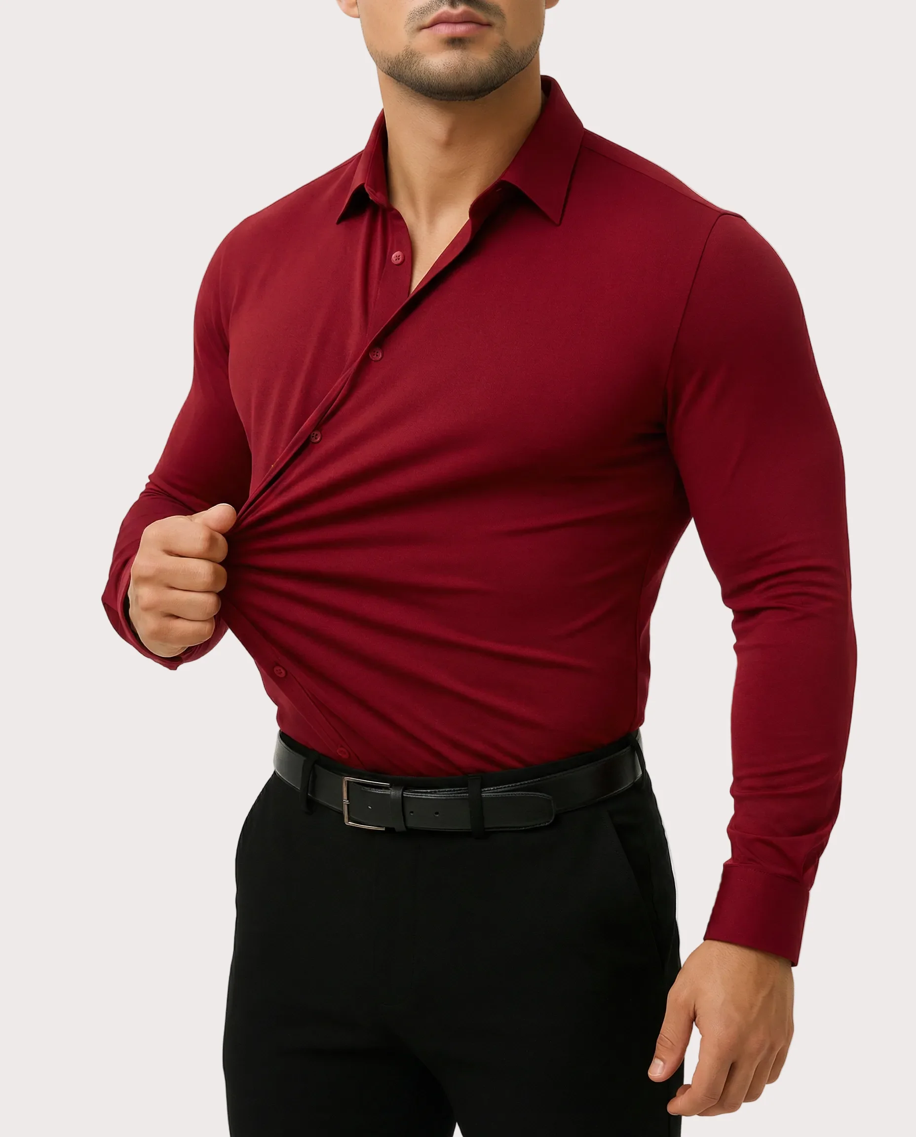 Azzurro Stretch Dress Shirt - Image 14