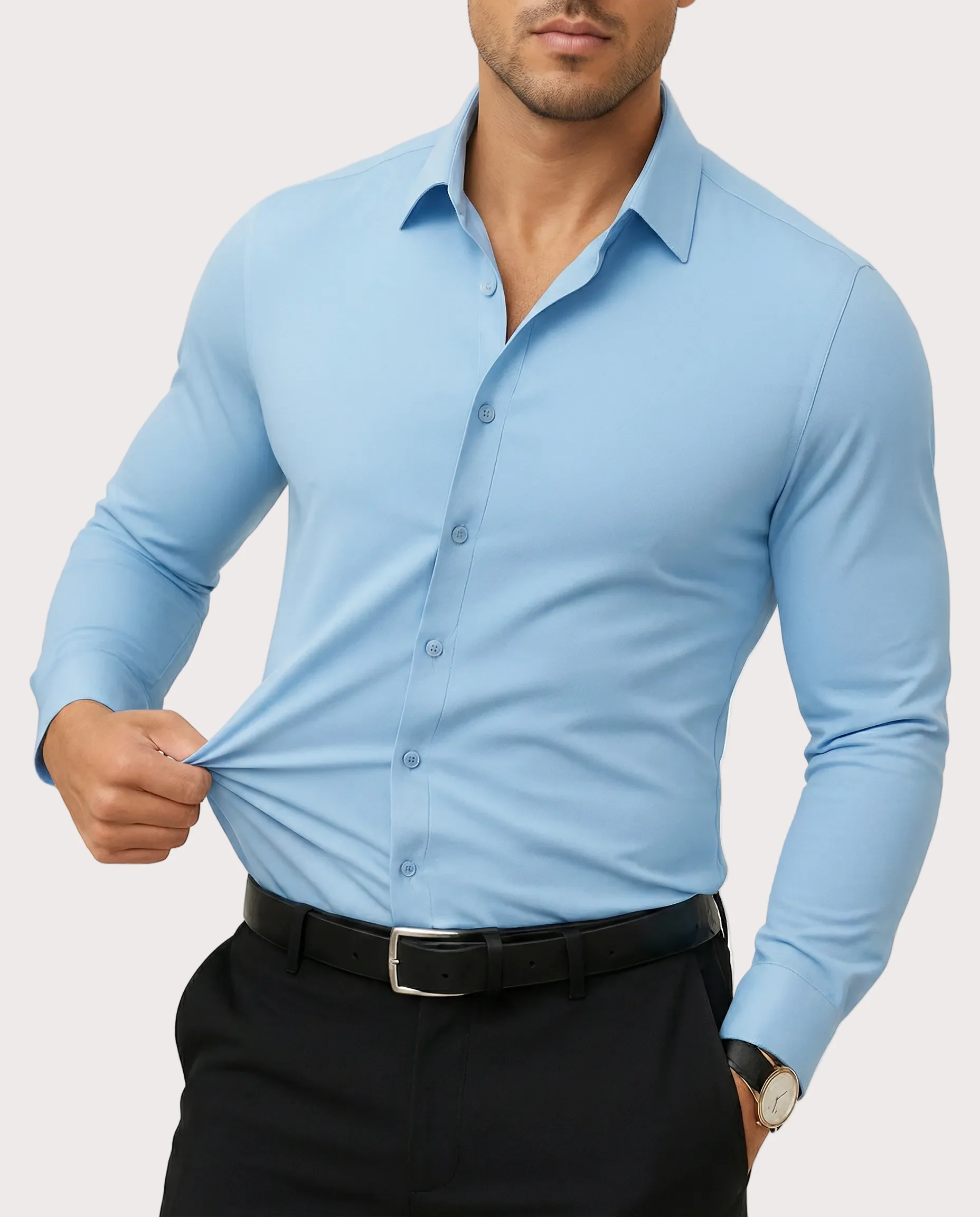 Azzurro Stretch Overhemd - Image 10