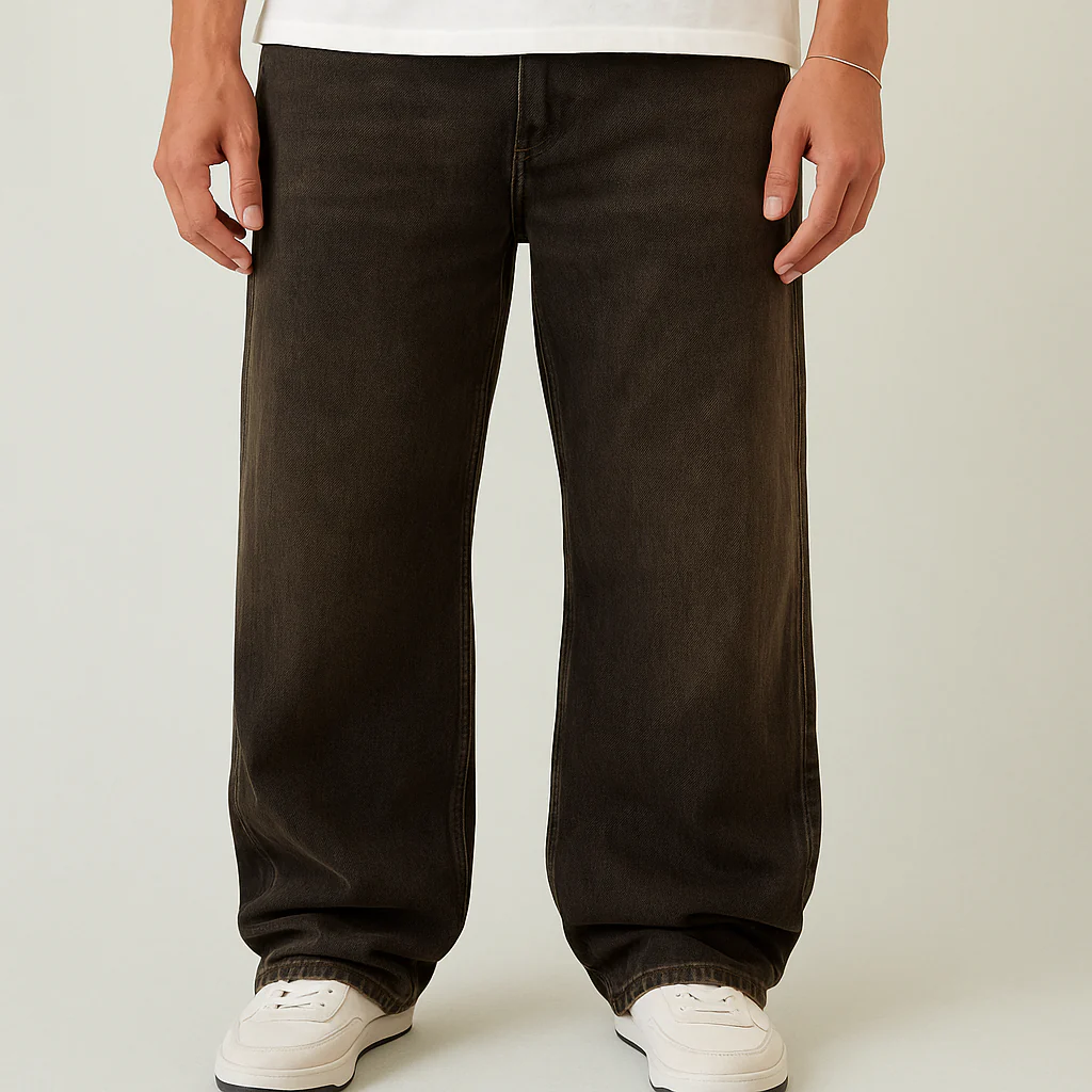 Blake Extreme Baggy Jeans Overdyed Brown - Image 3