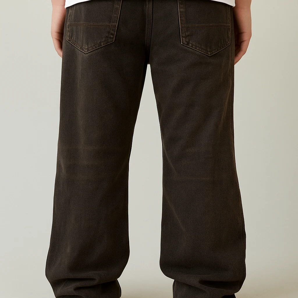 Blake Extreme Baggy Jeans Overdyed Brown - Image 4