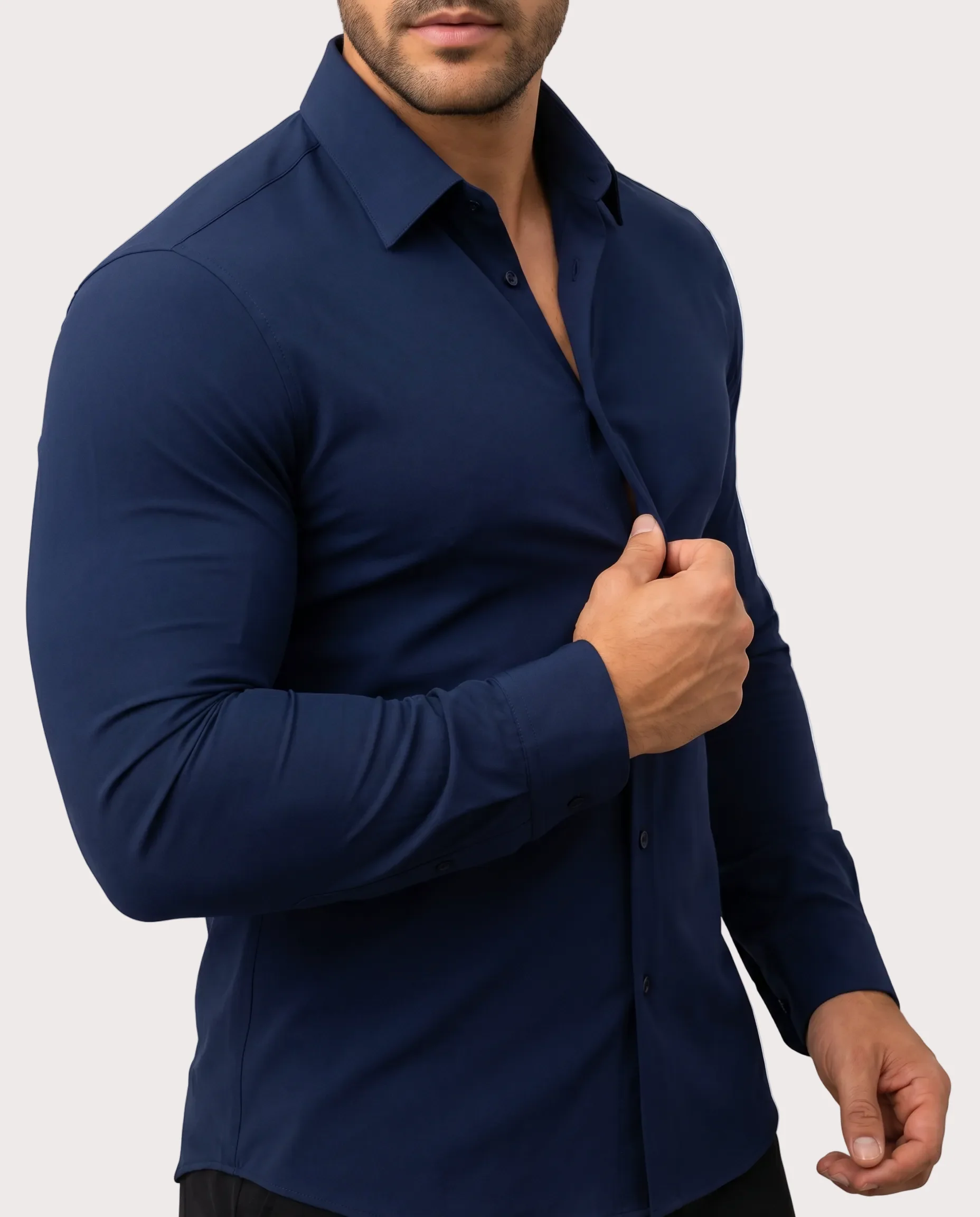 Camicia Elasticizzata Azzurro (Single) - Image 12