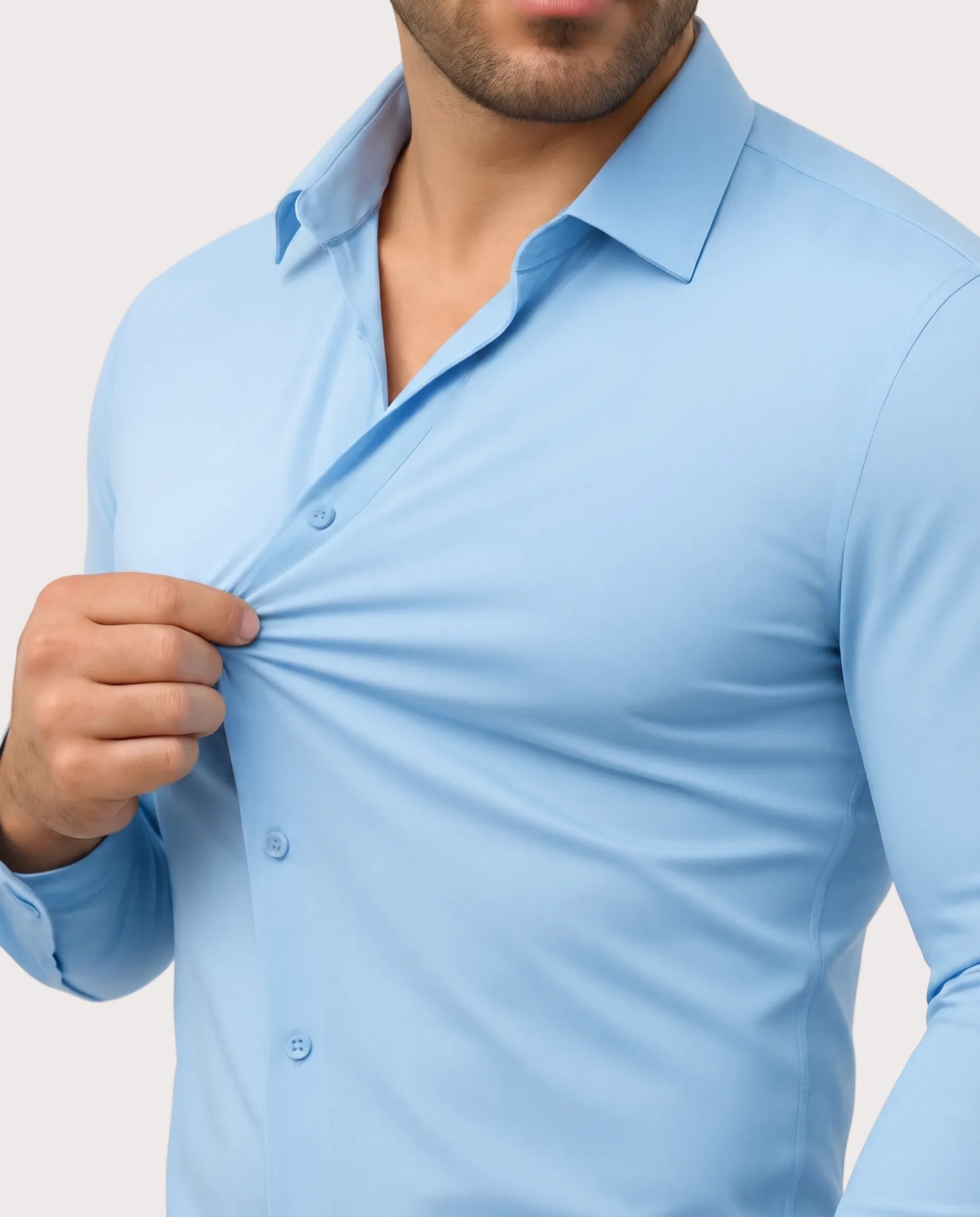 Camicia Elasticizzata Azzurro (Single) - Image 8