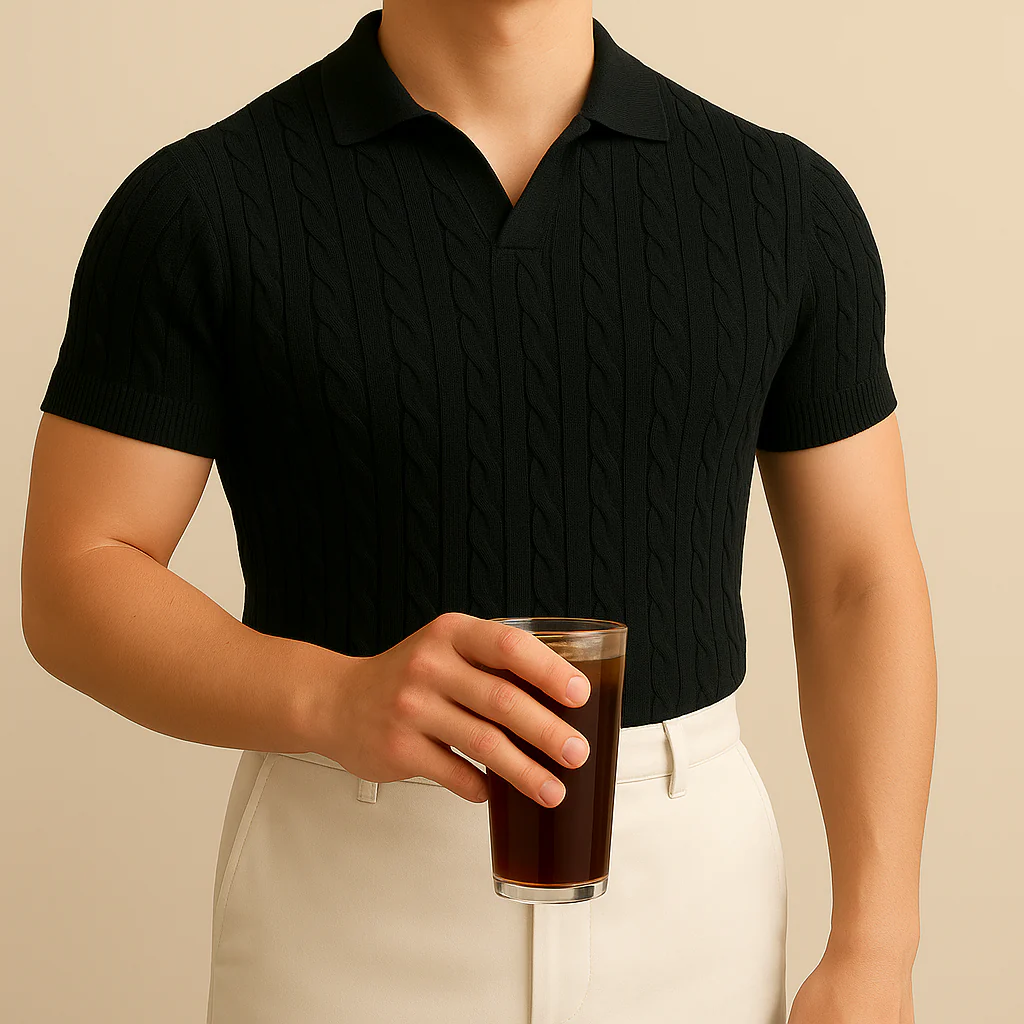 Classic Polo-Style Men’s T-Shirt - Image 3
