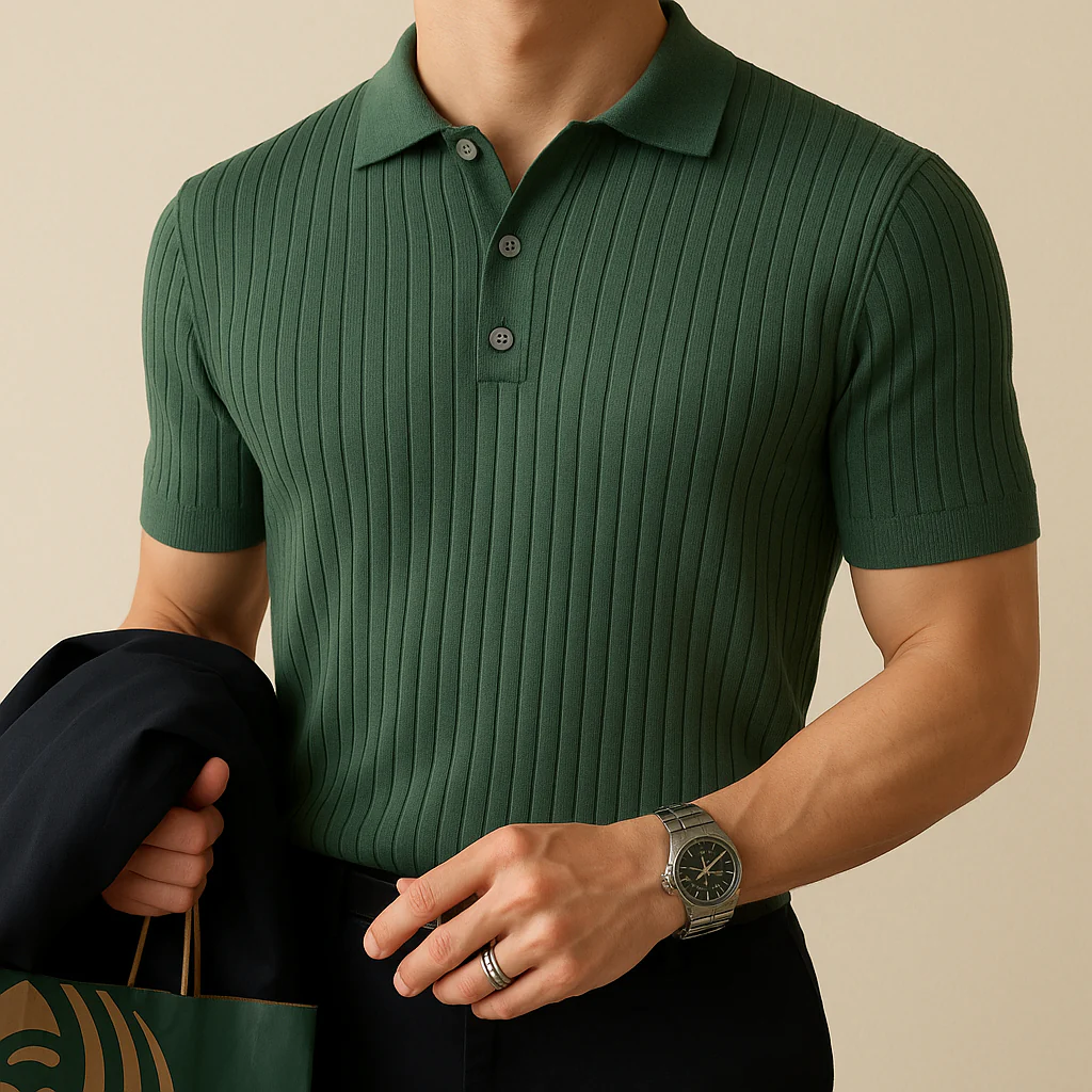 Elastic Casual Polo T-Shirt for Men - Image 10