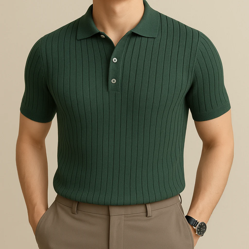 Elastic Casual Polo T-Shirt for Men - Image 4