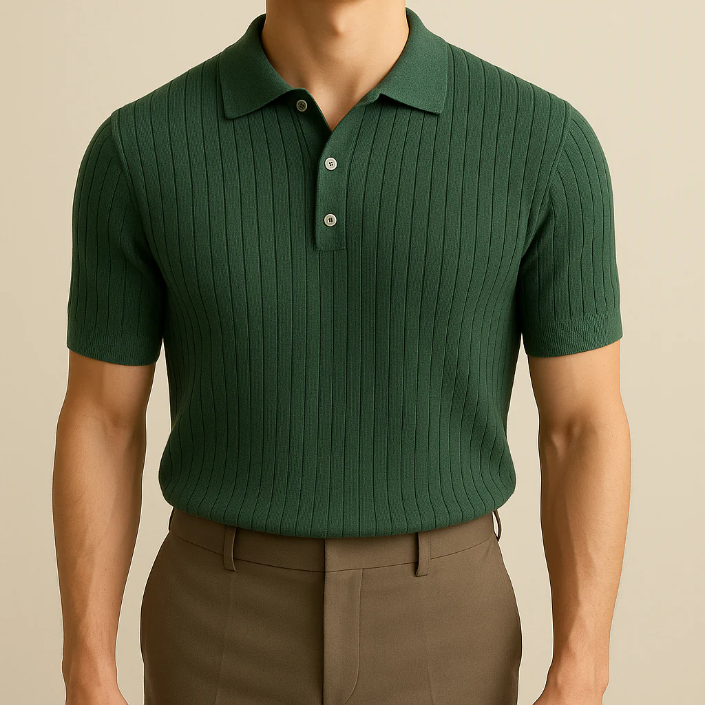 Elastic Casual Polo T-Shirt for Men - Image 5