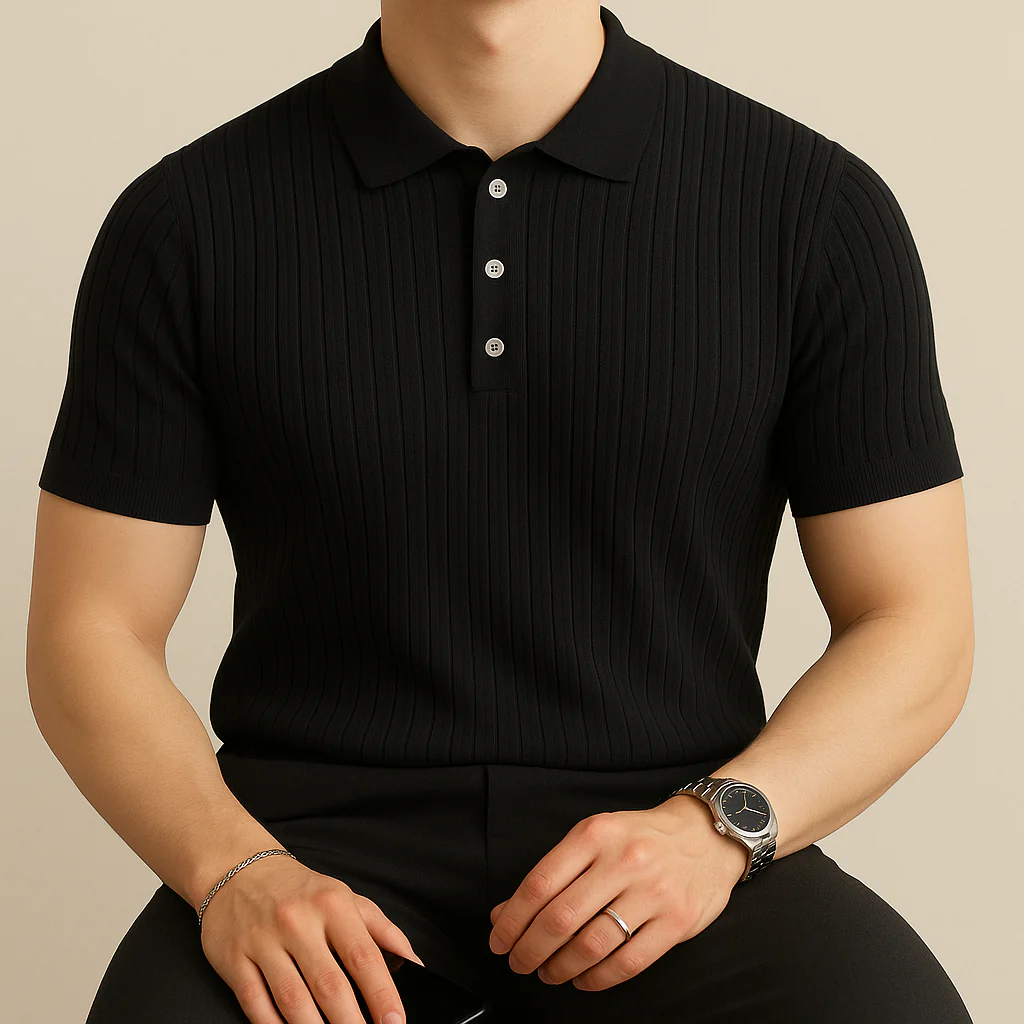Elastic Casual Polo T-Shirt for Men - Image 6