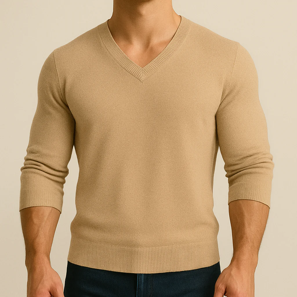 James - Soft V-Neck Sweater for Men - Image 2