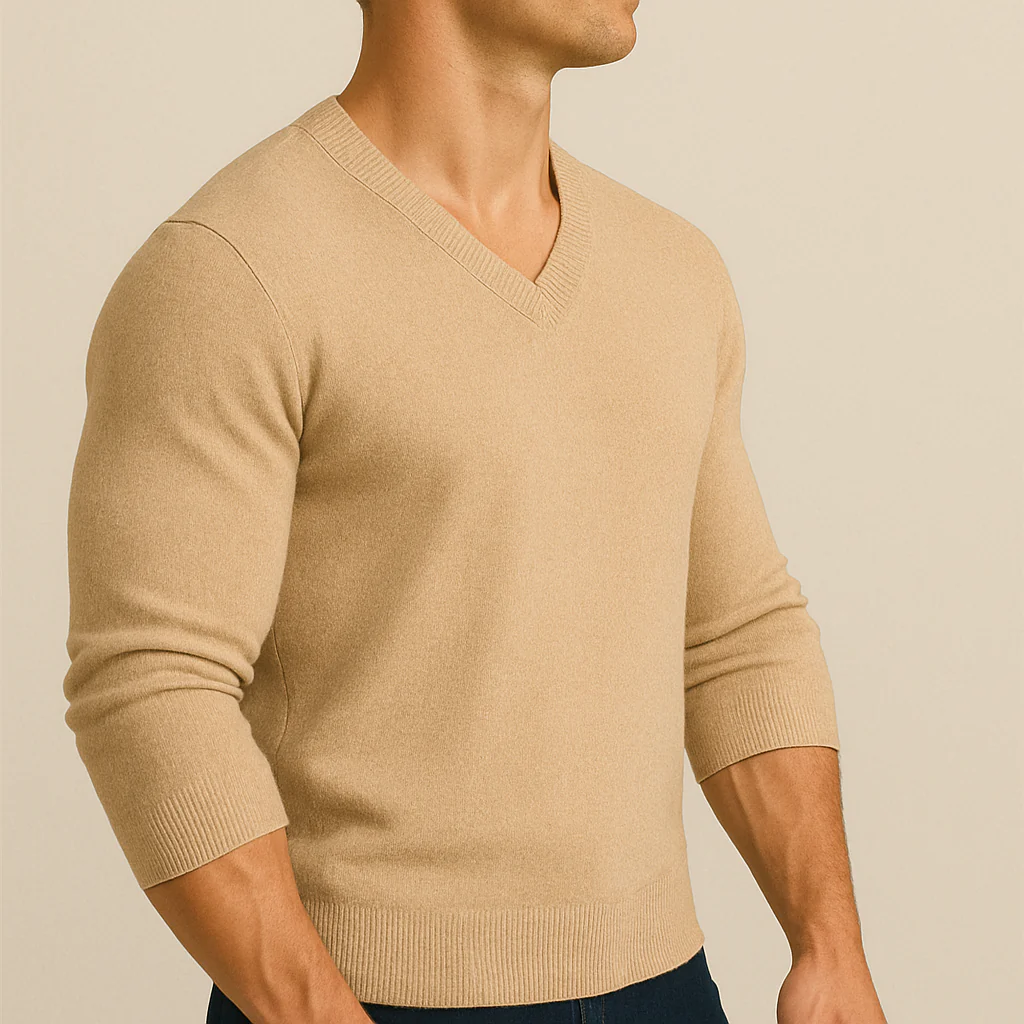 James - Soft V-Neck Sweater for Men - Image 5