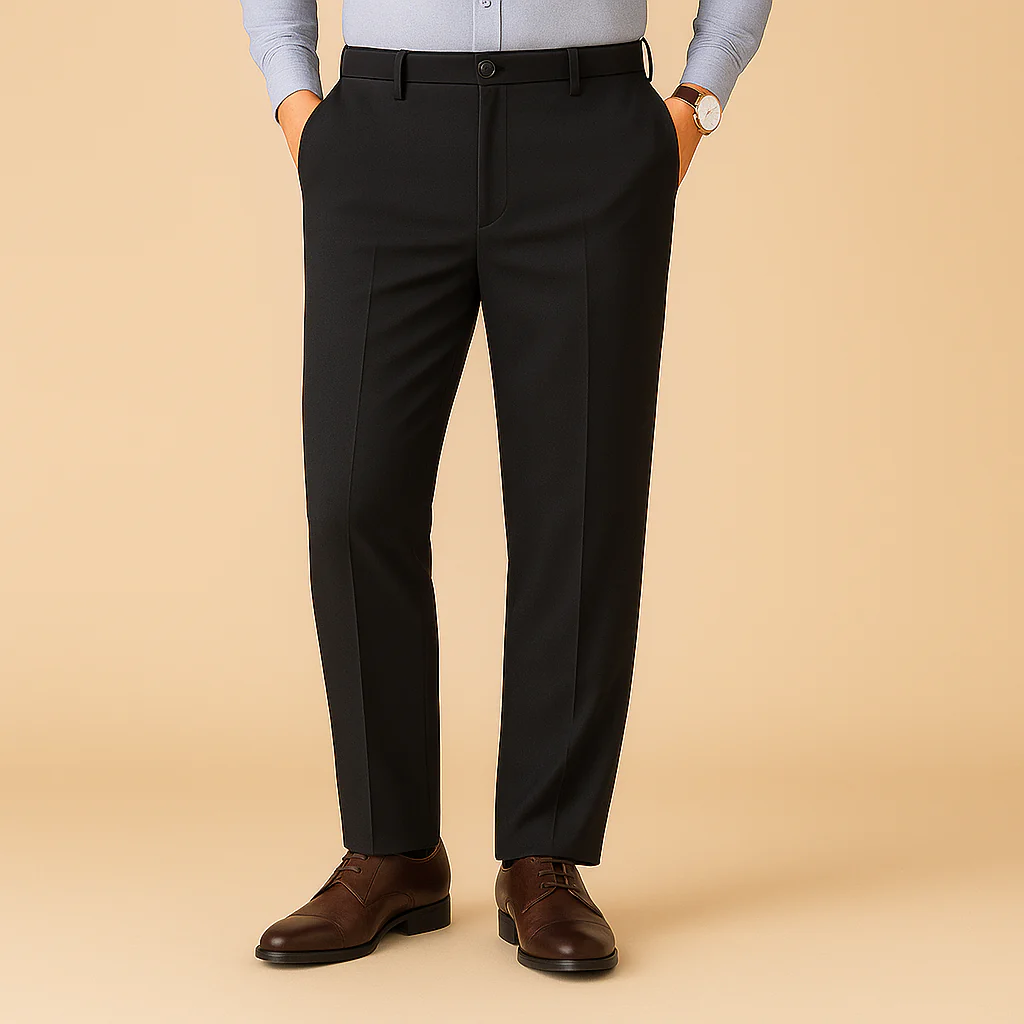 Stretchy Fit Pleated Suit Pants - Image 5