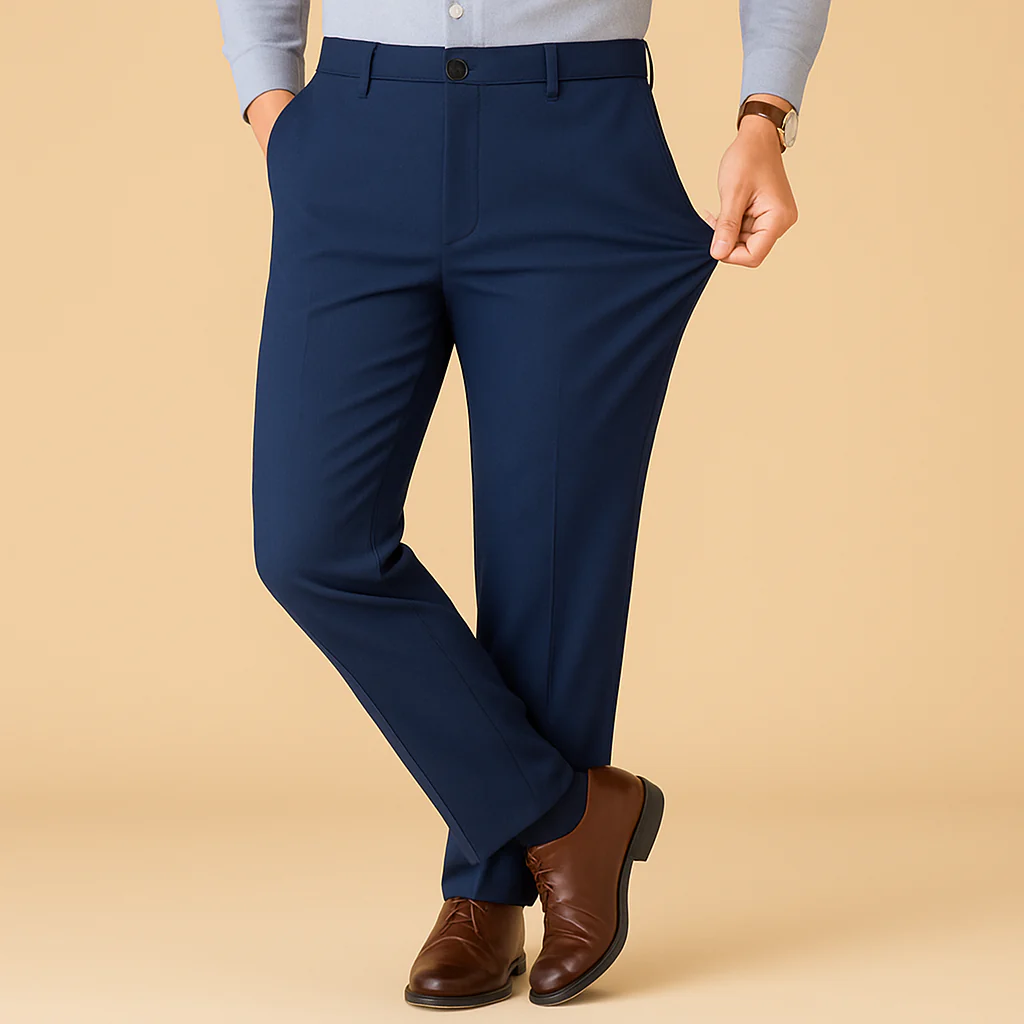 Stretchy Fit Pleated Suit Pants - Image 6