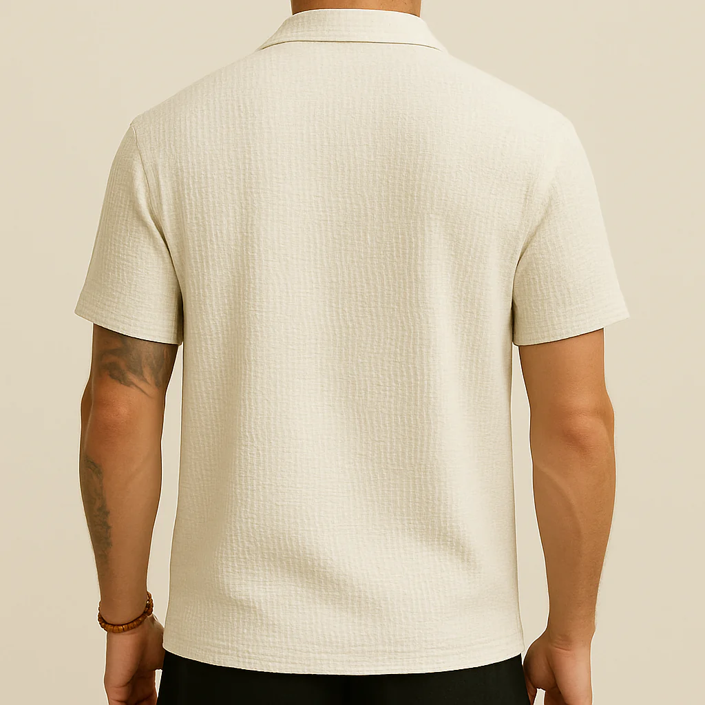 Loose Fit Solid Button-Up Shirt - Image 2