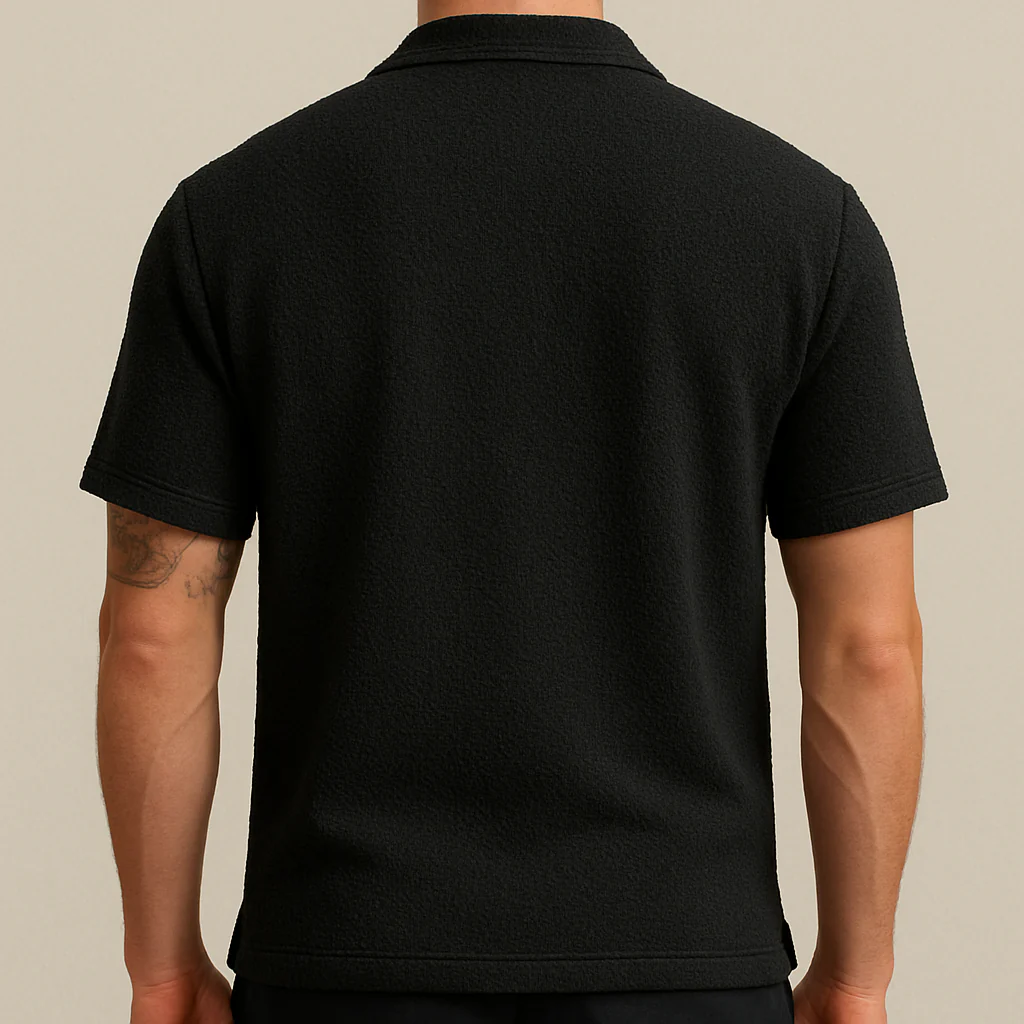 Loose Fit Solid Button-Up Shirt - Image 4