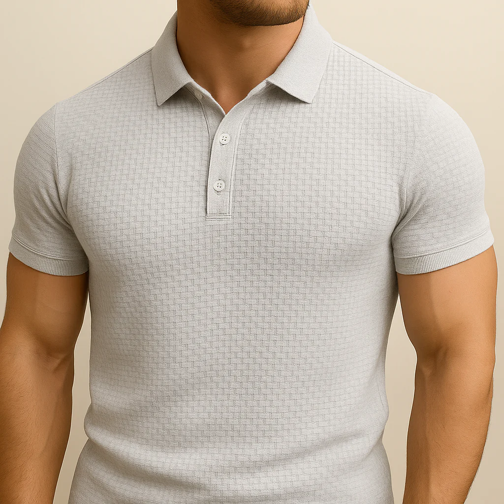 Men Lop-up Hollow Short-sleeved Polo - Image 12