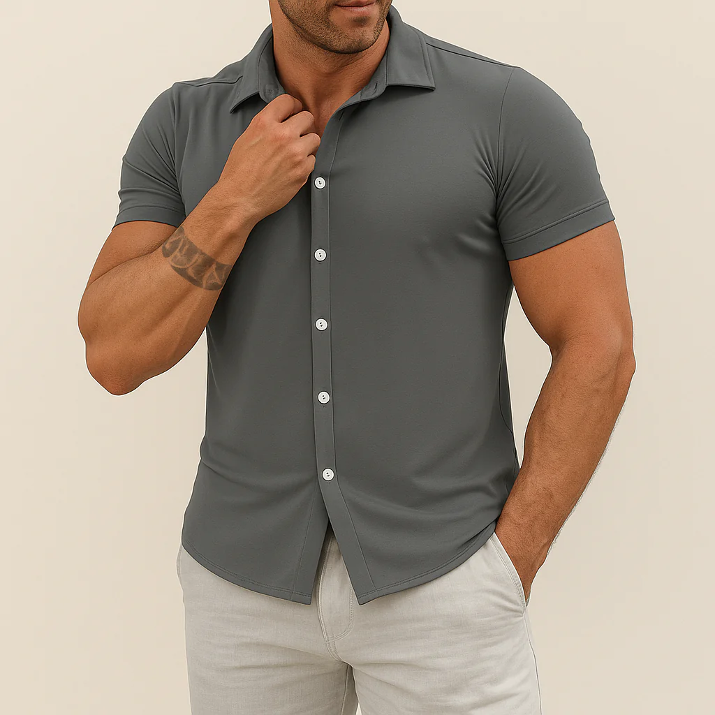 Men’s Slim Fit Stretch Shirt - Image 2