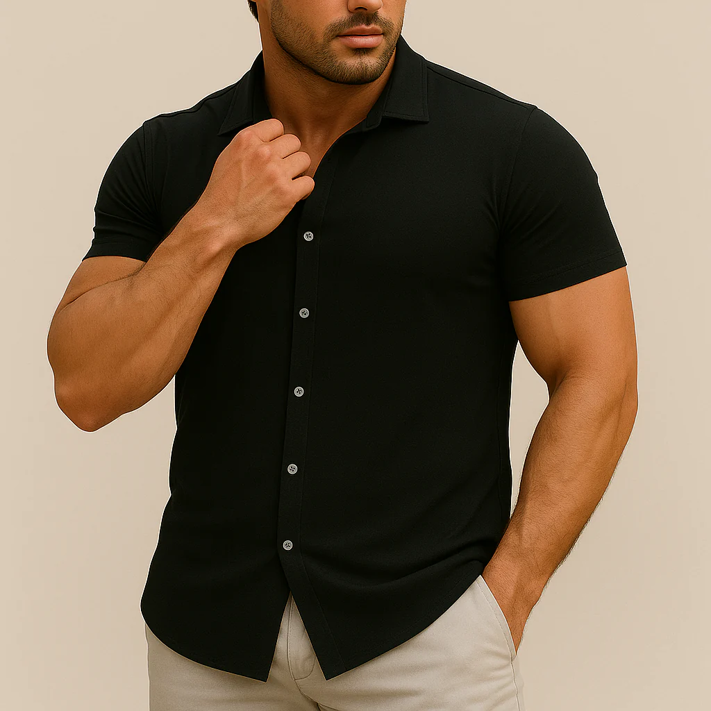 Men’s Slim Fit Stretch Shirt - Image 3