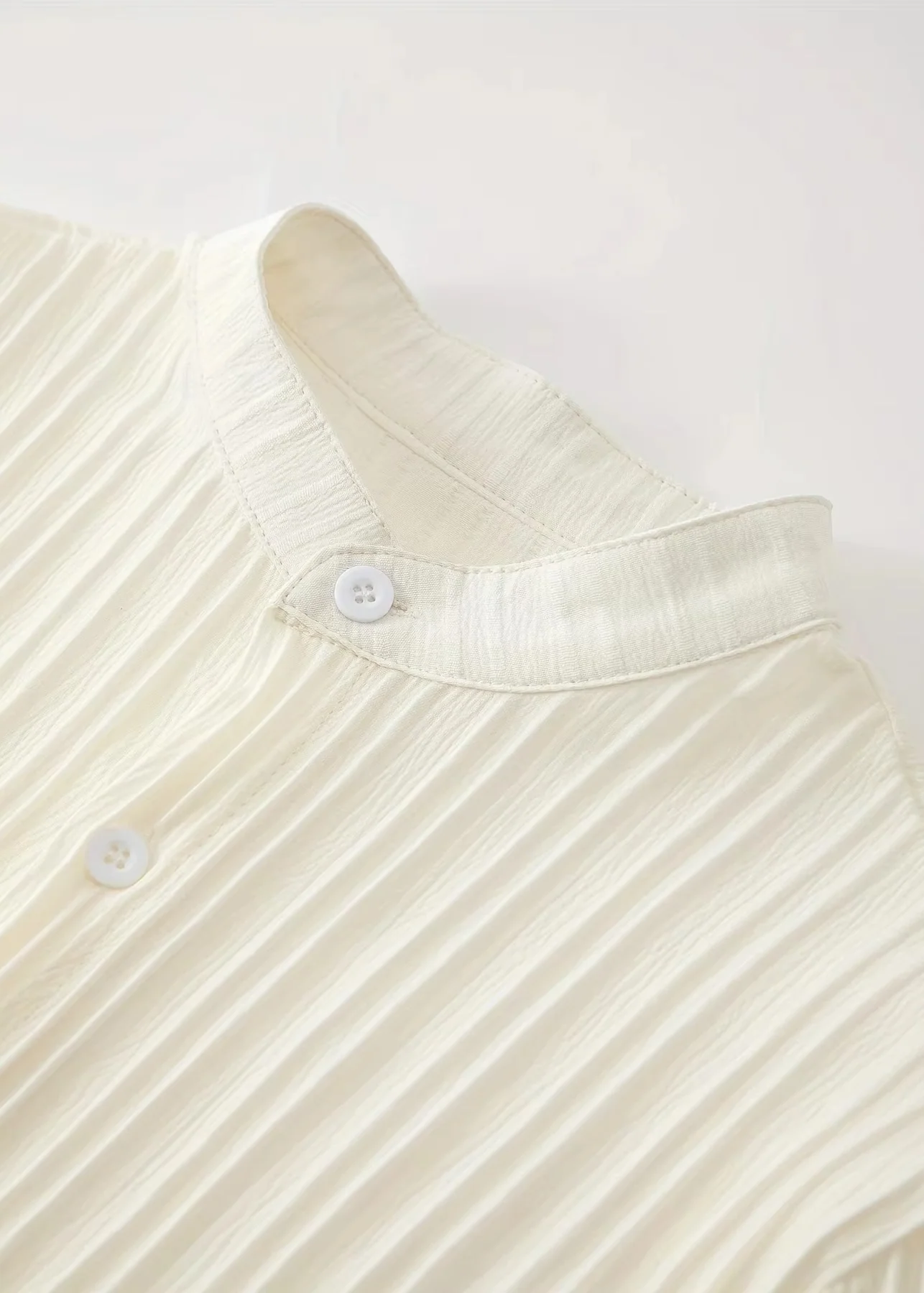 Men’s Summer White Striped Two-Piece Set - Image 7
