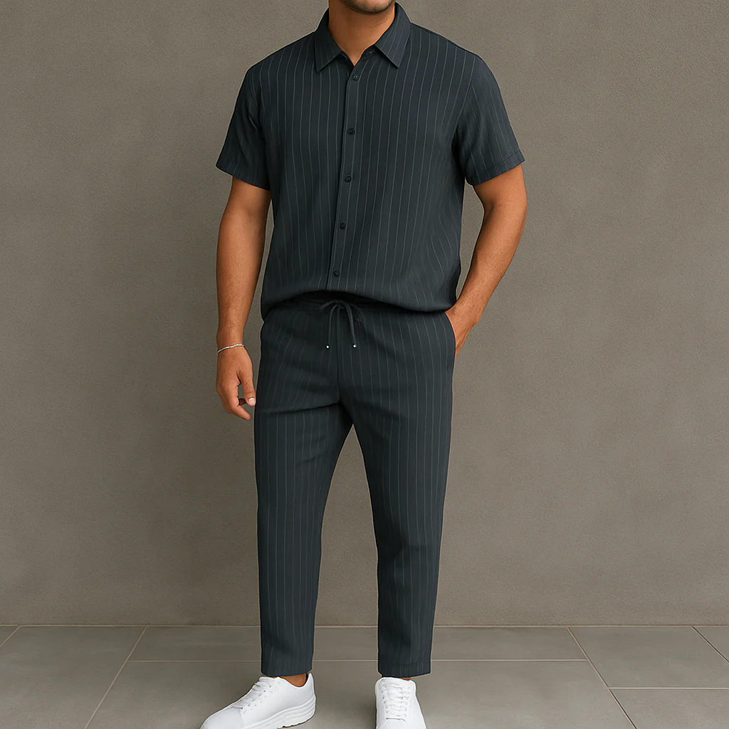 Men's Button Front Shirt & Drawstring Pocket - Image 4