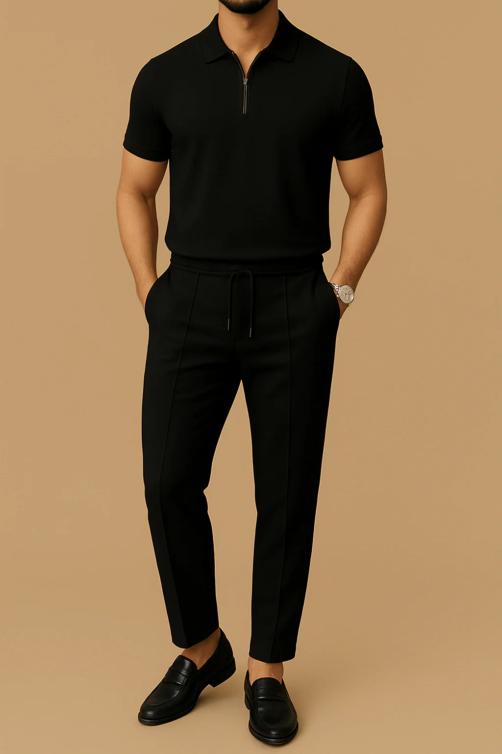 Men's Polo Shirt & Pants 2-Piece Set - Image 5