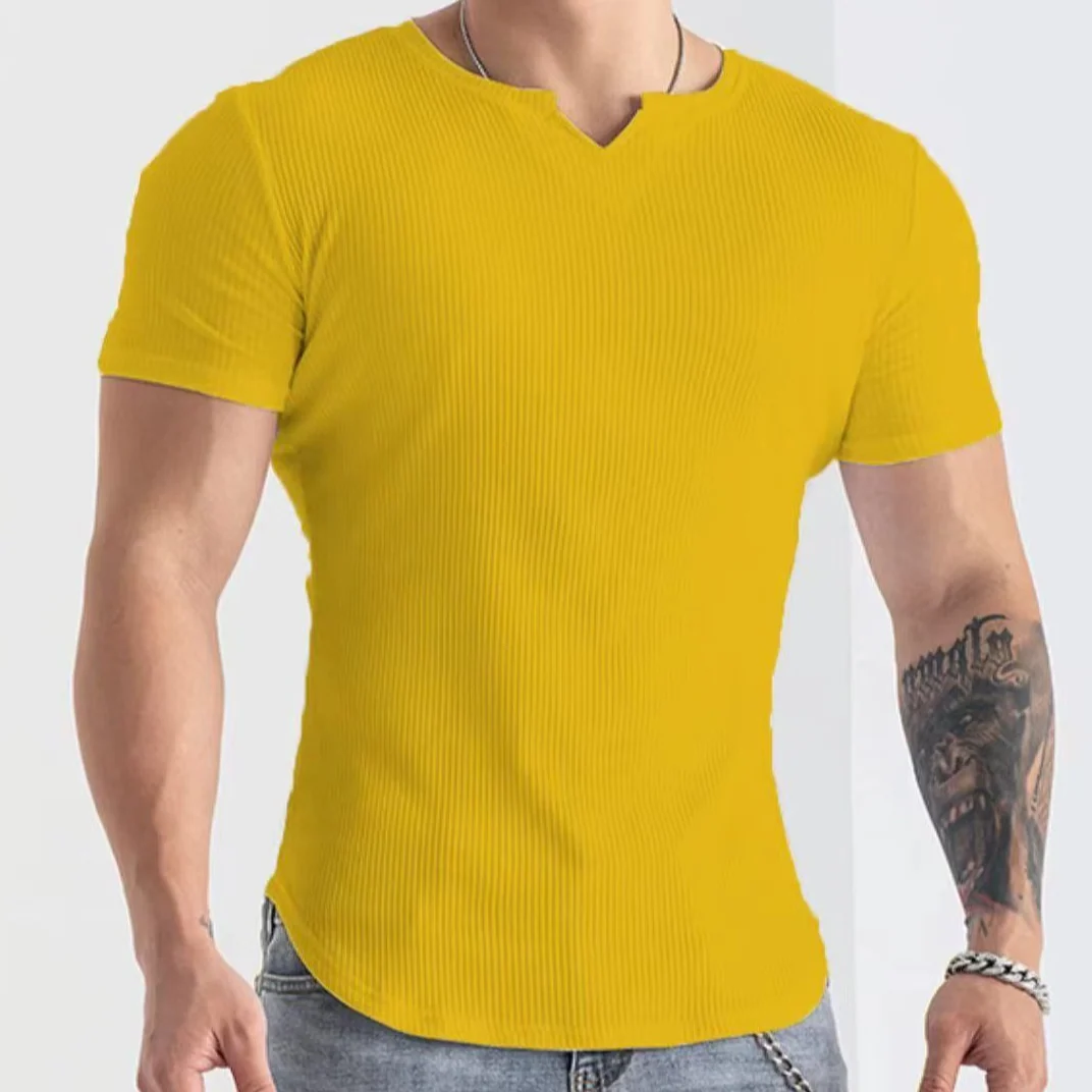 Men's Slim Fit V-Neck Sports T-Shirt - Image 6
