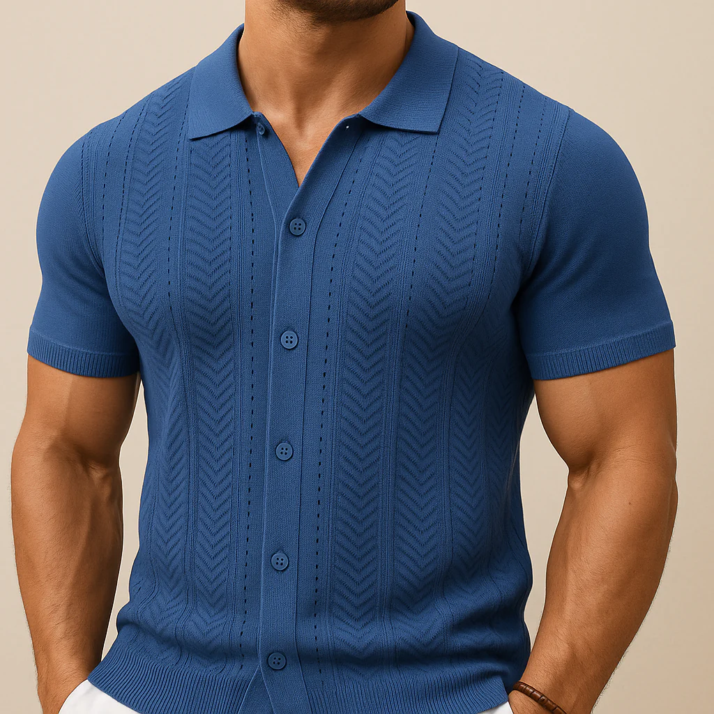 Men's Vintage Knit Summer Shirt - Image 2
