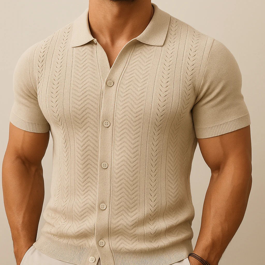 Men's Vintage Knit Summer Shirt - Image 3