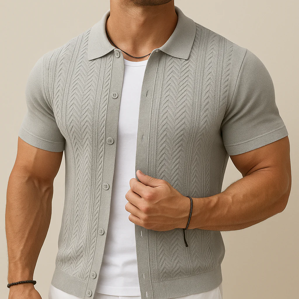 Men's Vintage Knit Summer Shirt - Image 5