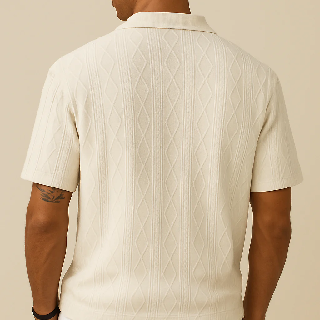 Polo Casual Texturizada Masculina - Image 4