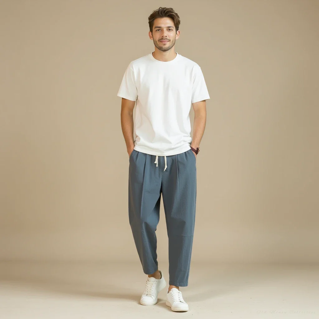 Santorini Linen-Cotton Pantalon - Image 9