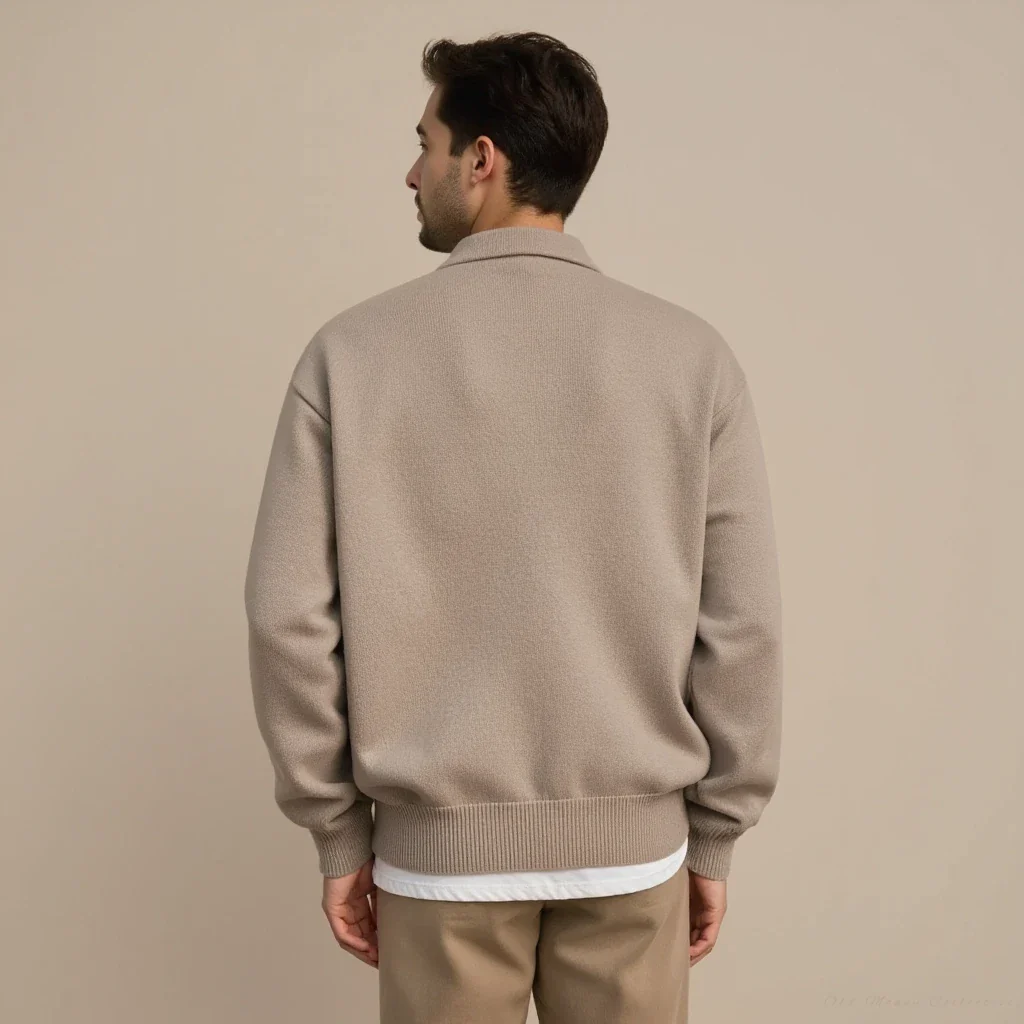The Cortina Wool Button Half-Zip Sweater - Image 2