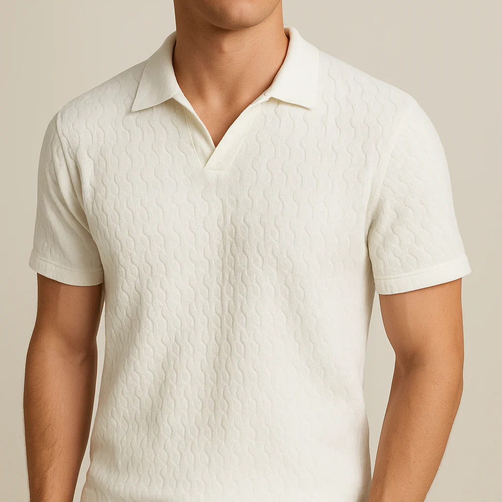 Luxury knitted polo shirt - Image 4