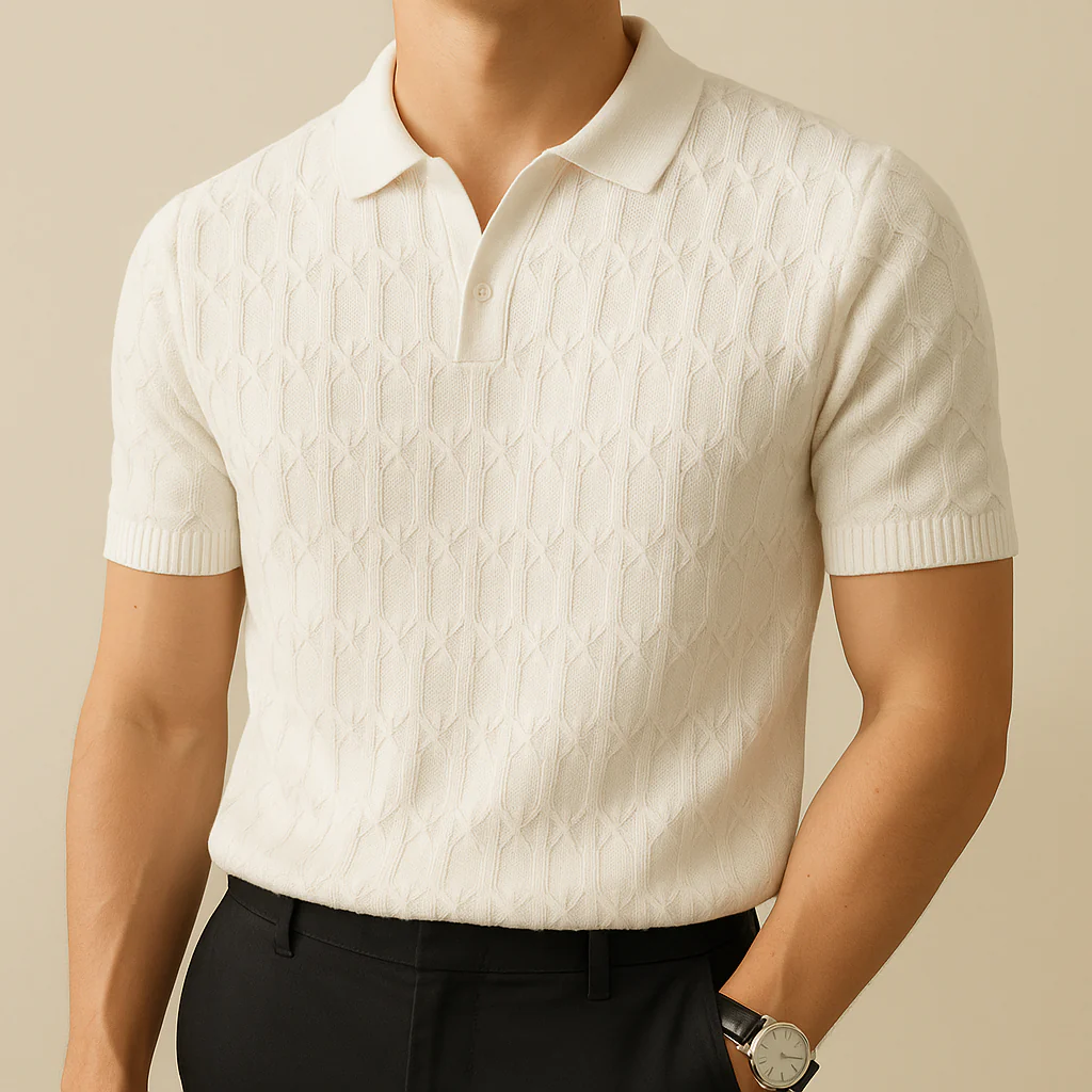 Luxury knitted polo shirt - Image 5