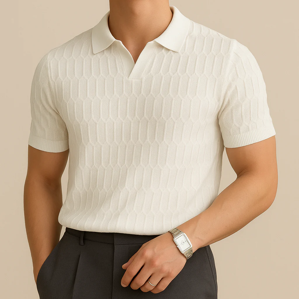 Luxury knitted polo shirt - Image 7