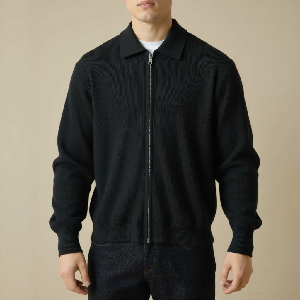Veneto Wool Zip Sweater - Image 4
