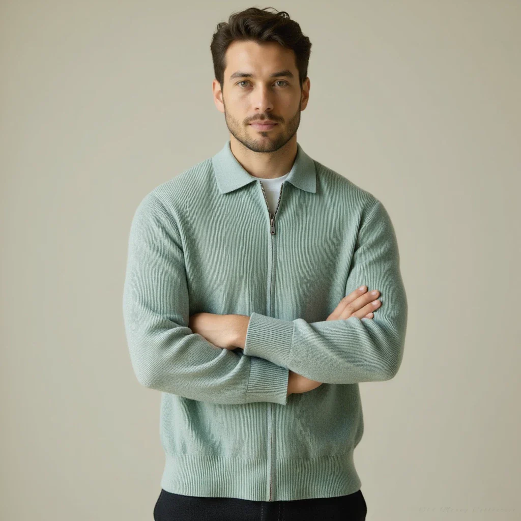 Veneto Wool Zip Sweater - Image 6
